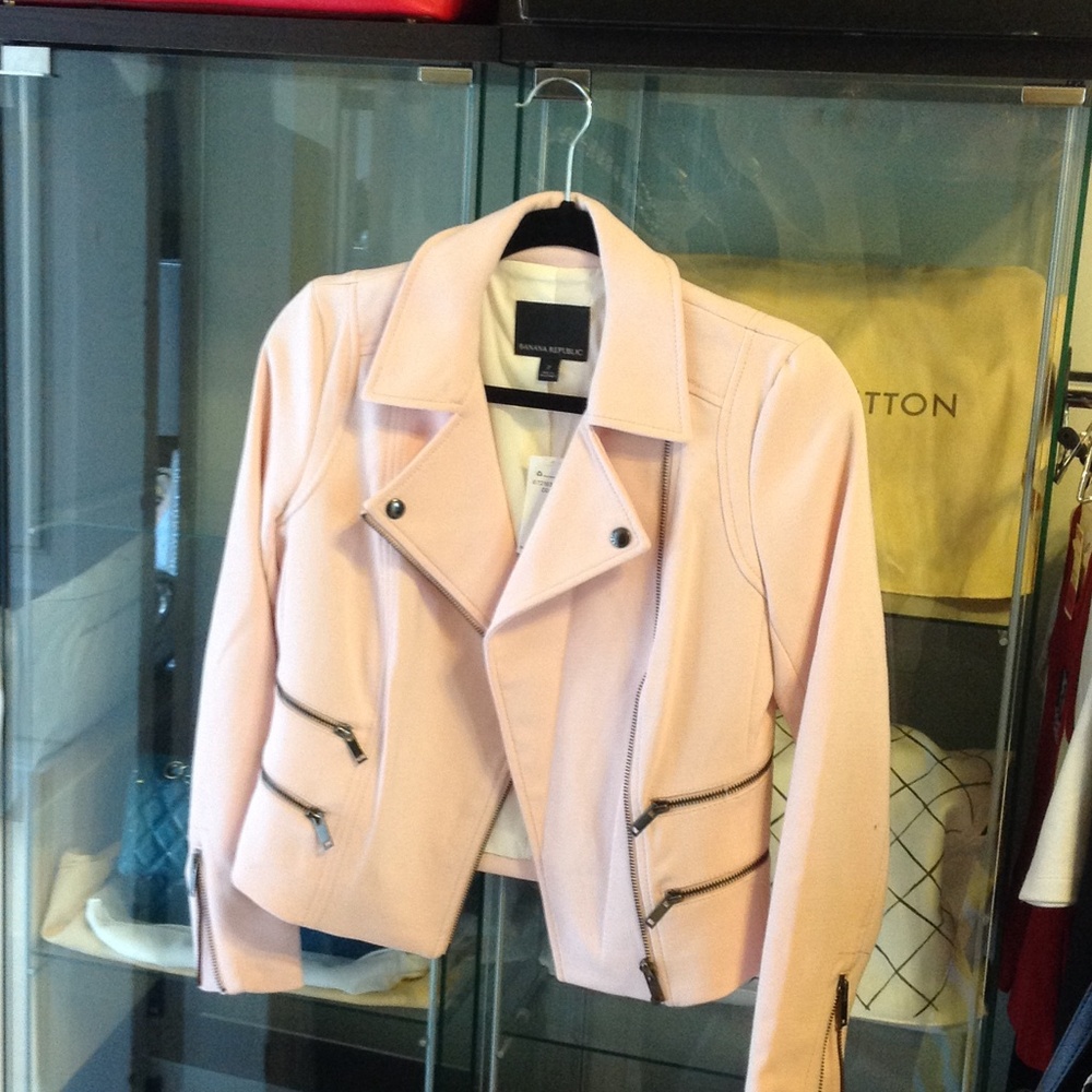Banana Republic Pink Moto Jacket BNWT